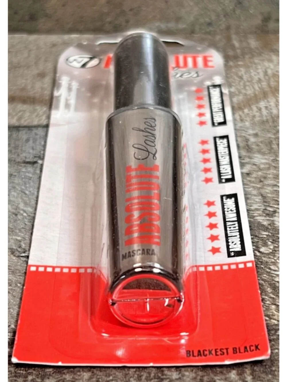 W7 ABSOLUTE LASHES ~ Mascara (BLACKEST BLACK) Great Performance Brand New Sealed